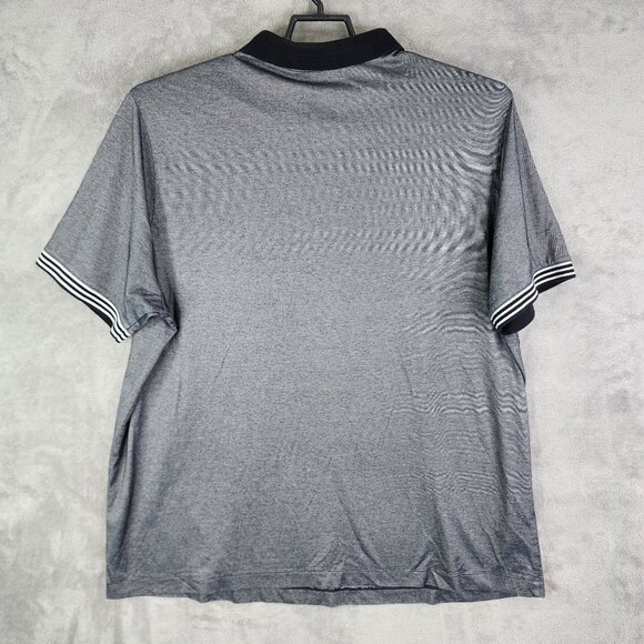 Mens Gray & Black Perry Ellis Polo Shirt Short Sleeve Cotton Blend Size 2XLT - Picture 8 of 11